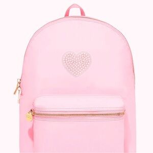 Stoney Clover Lane Flamingo Backpack with Jumbo Pink Pearl Heart Patch